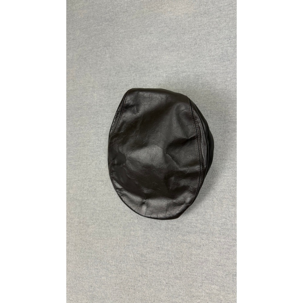 Kangol Vintage Brown Leather Flat Cap Ivy Hat Made in USA Large X-Large